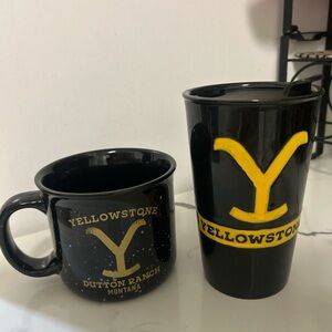 Yellowstone Black and Yellow Mug Set